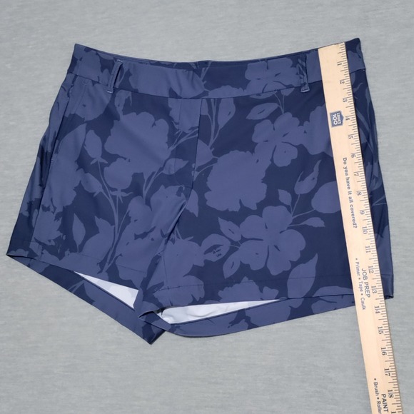 Spanx Sunshine Shorts Womens XL Pull On Chino Beach Casual Floret Navy Blue‎ - Picture 12 of 15